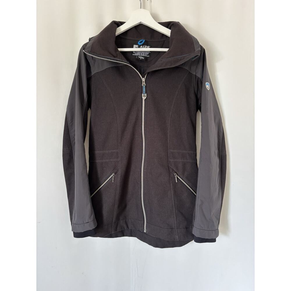 Kuhl Jacket Womens Small Full Zip Gray Stretch Mock Neck.